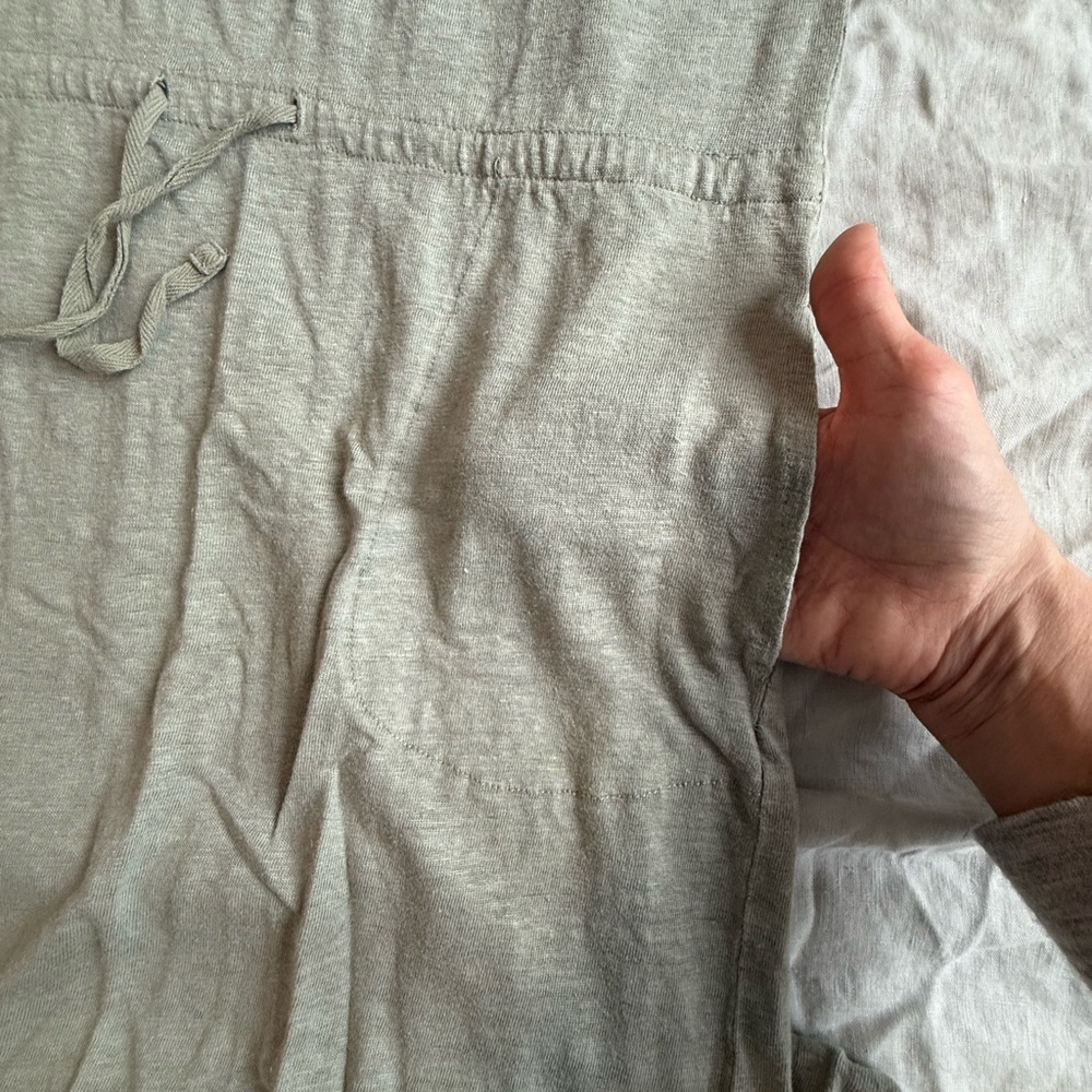 Everyday Light Sage Linen V-Neck Maxi Dress - Picture 2 of 7